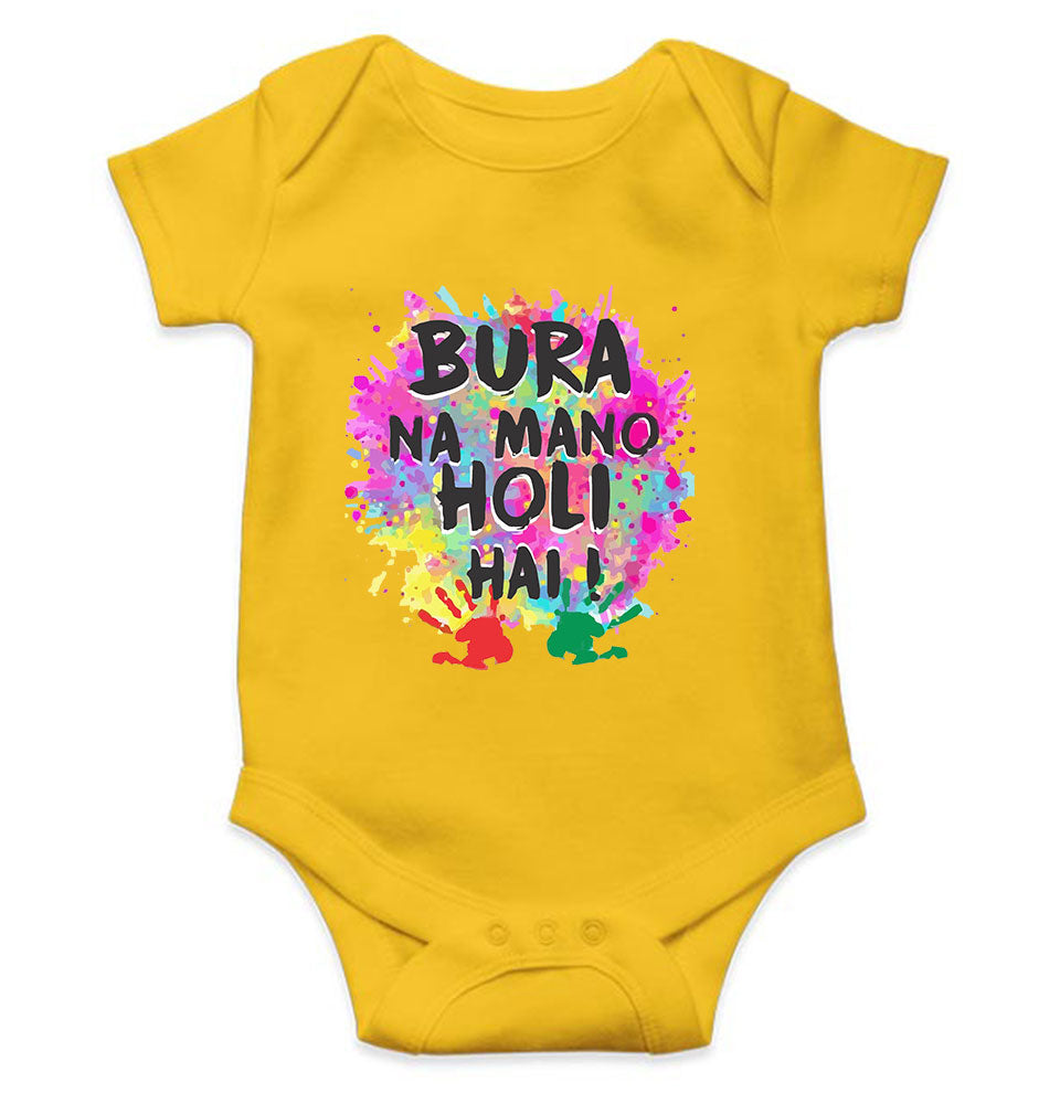 Bura Na Mano Holi Hai Rompers for Baby Boy - FunkyTeesClub