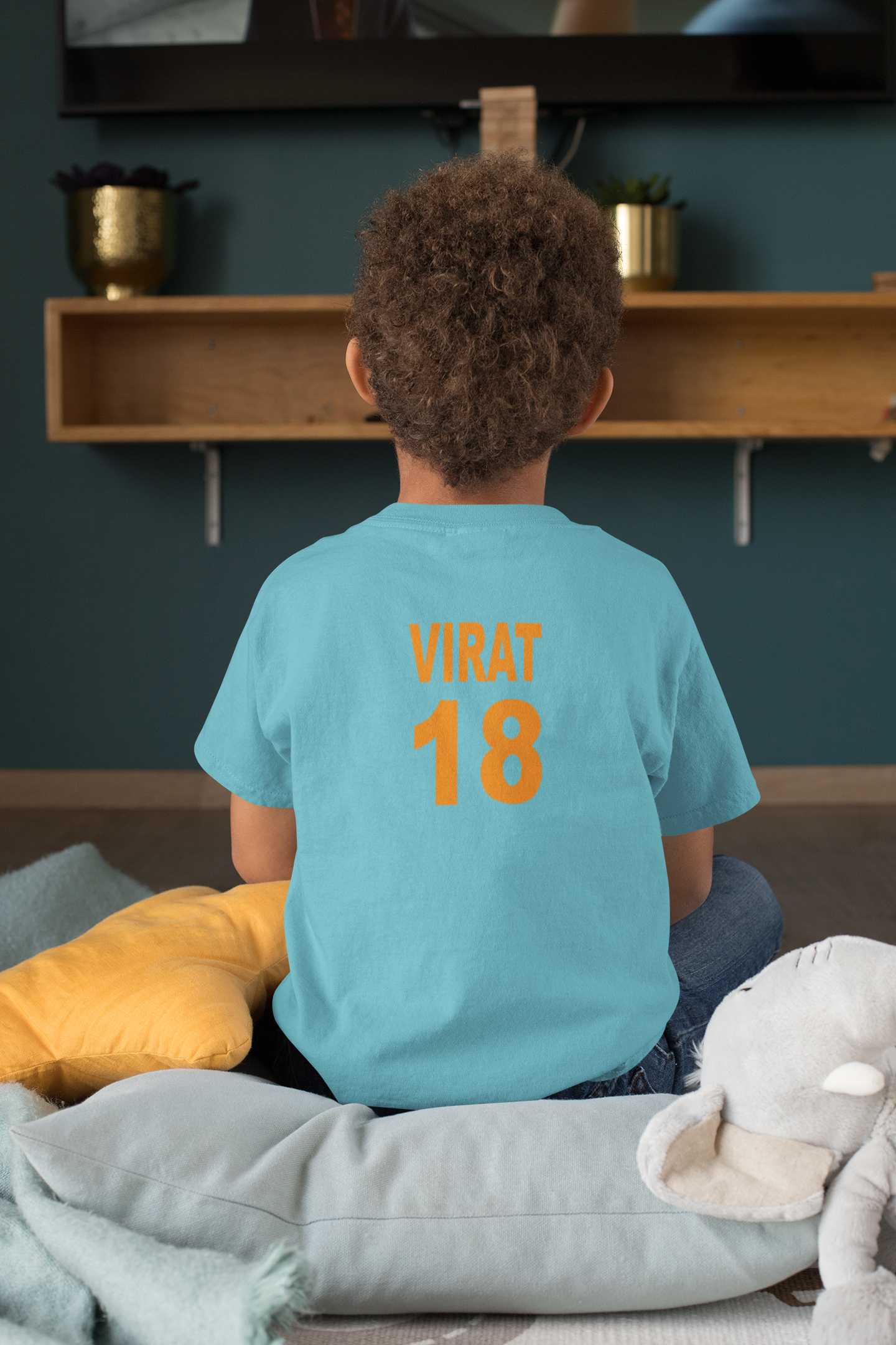 Virat 18 Half Sleeves T-Shirt for Boy-FunkyTeesClub