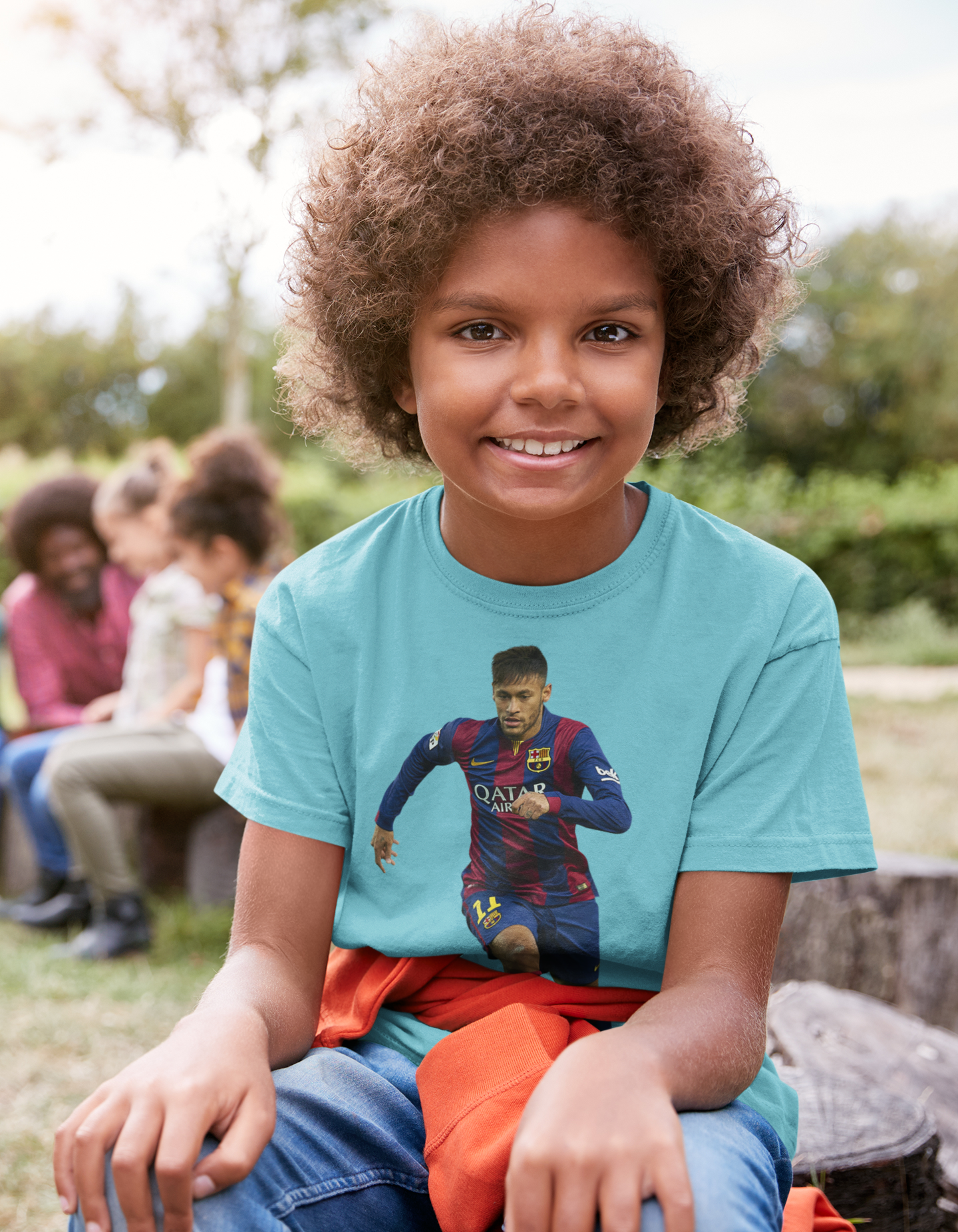 Neymar Jr Half Sleeves T-Shirt for Boy-FunkyTeesClub