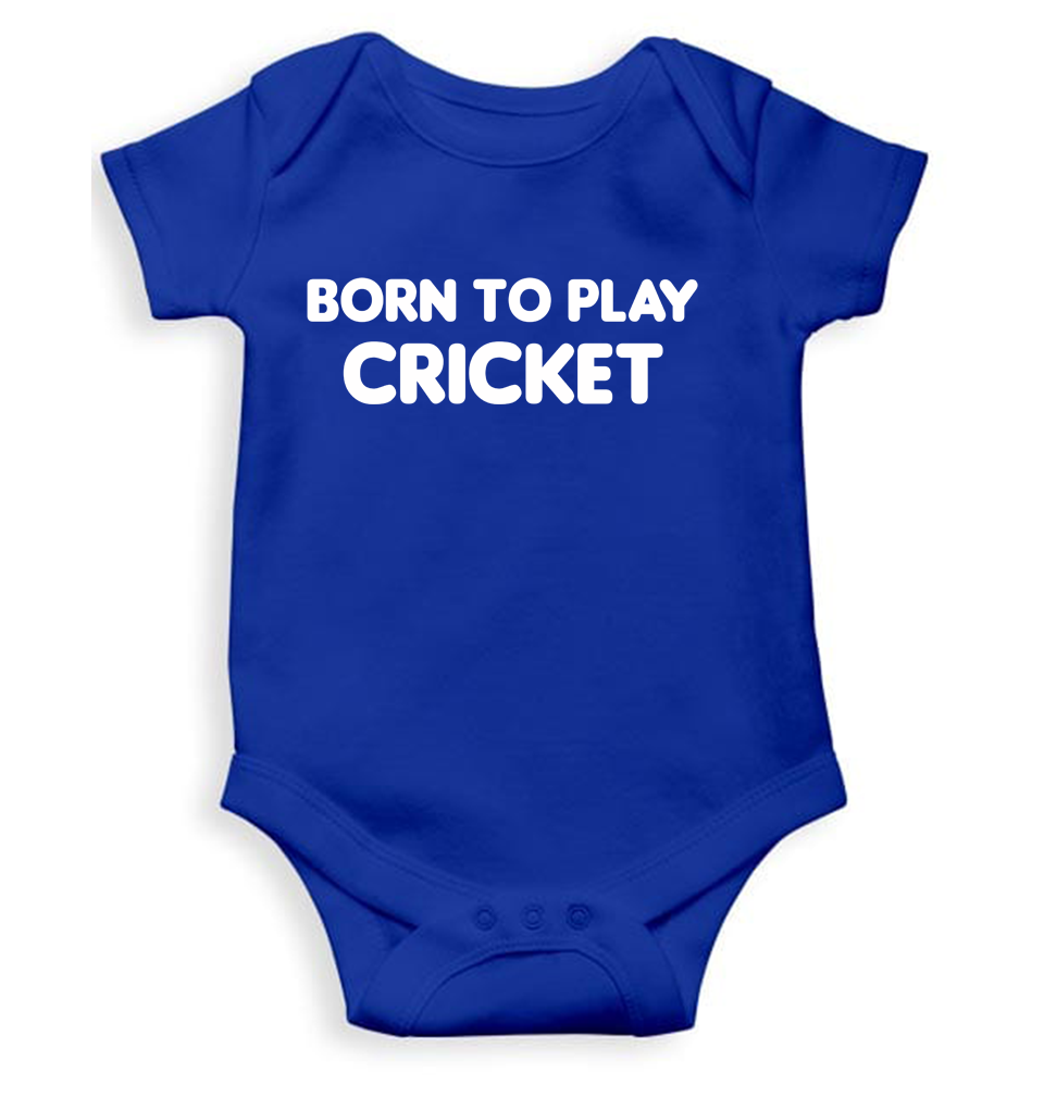 Born To Play Cricket World Cup Cricket Rompers for Baby Boy- FunkyTeesClub