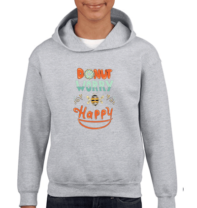 Donut Worry Be Happy Boy Hoodies-FunkyTeesClub