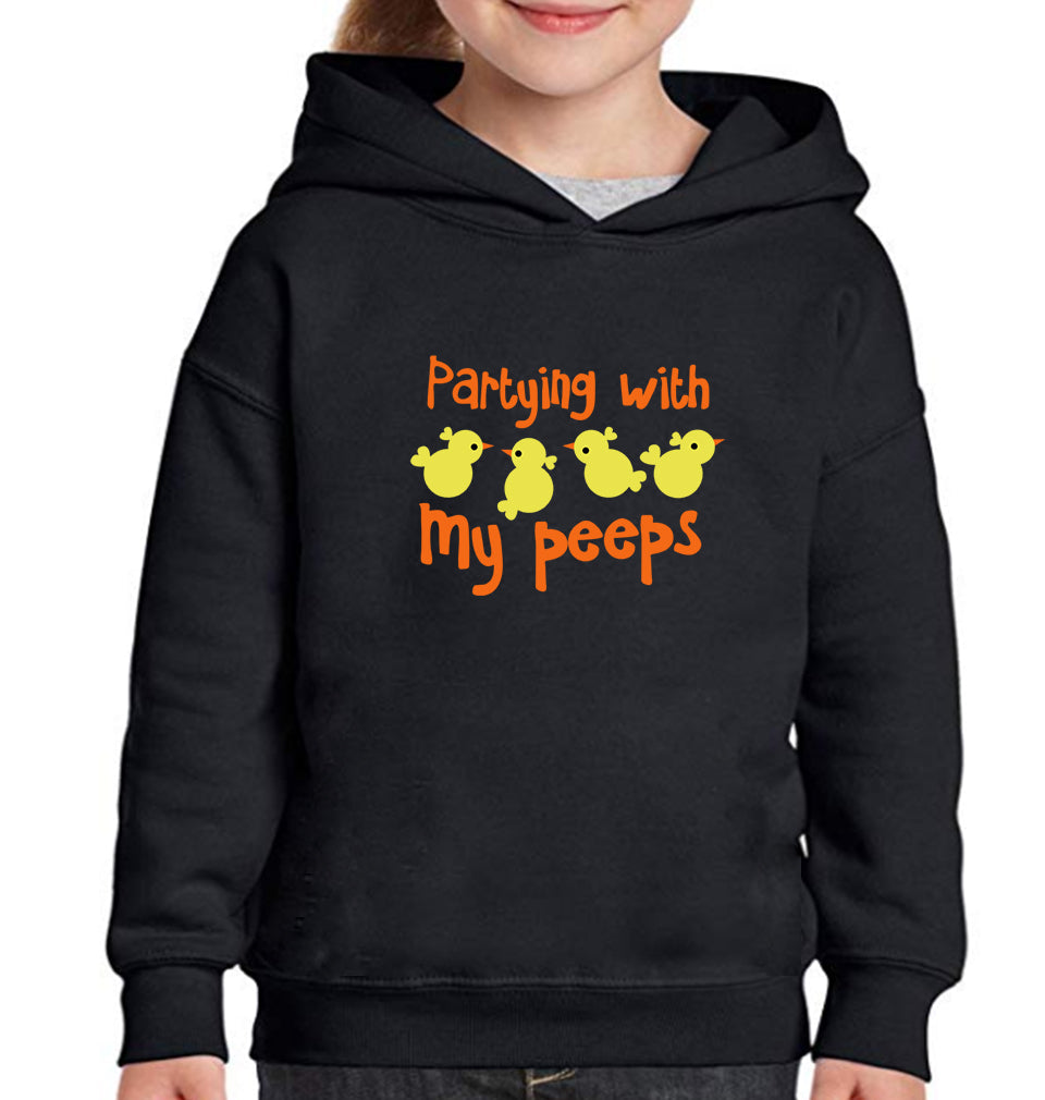 Partying With My Peeps Girl Hoodies-FunkyTeesClub