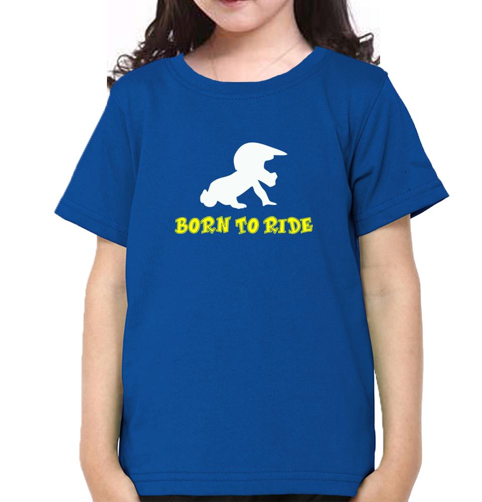 Born To Ride Half Sleeves T-Shirt For Girls -FunkyTeesClub