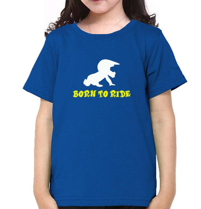 Born To Ride Half Sleeves T-Shirt For Girls -FunkyTeesClub