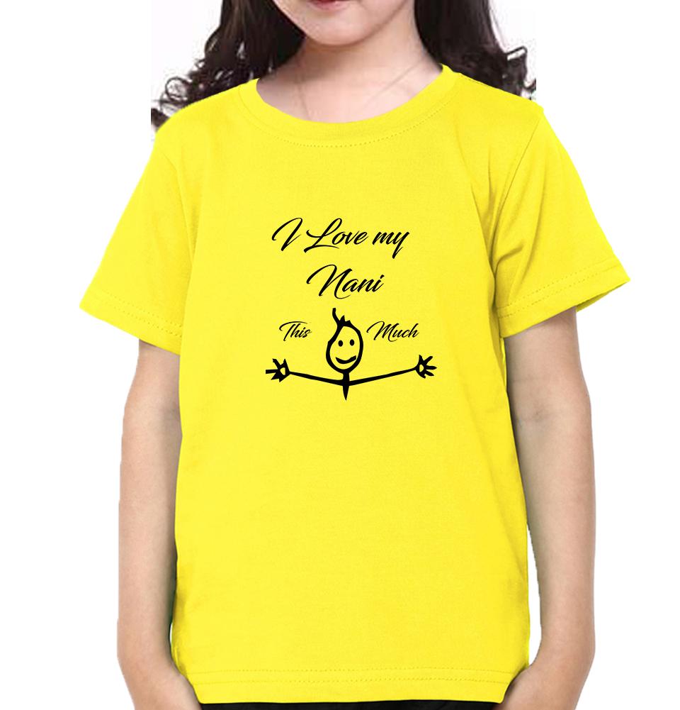 I Love my Nani Half Sleeves T-Shirt For Girls -FunkyTeesClub