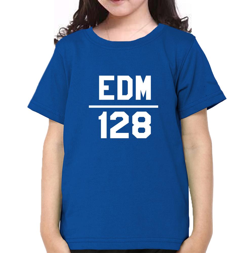 EDM 128 Half Sleeves T-Shirt For Girls -FunkyTeesClub