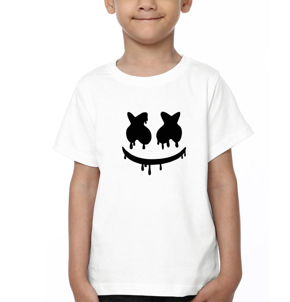 Marshmello Logo Half Sleeves T-Shirt for Boy-FunkyTeesClub