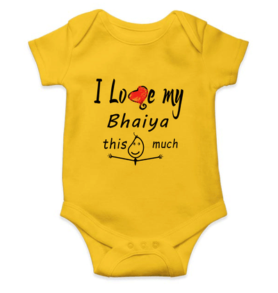 I Love My Bhaiya Rompers for Baby Boy - FunkyTeesClub