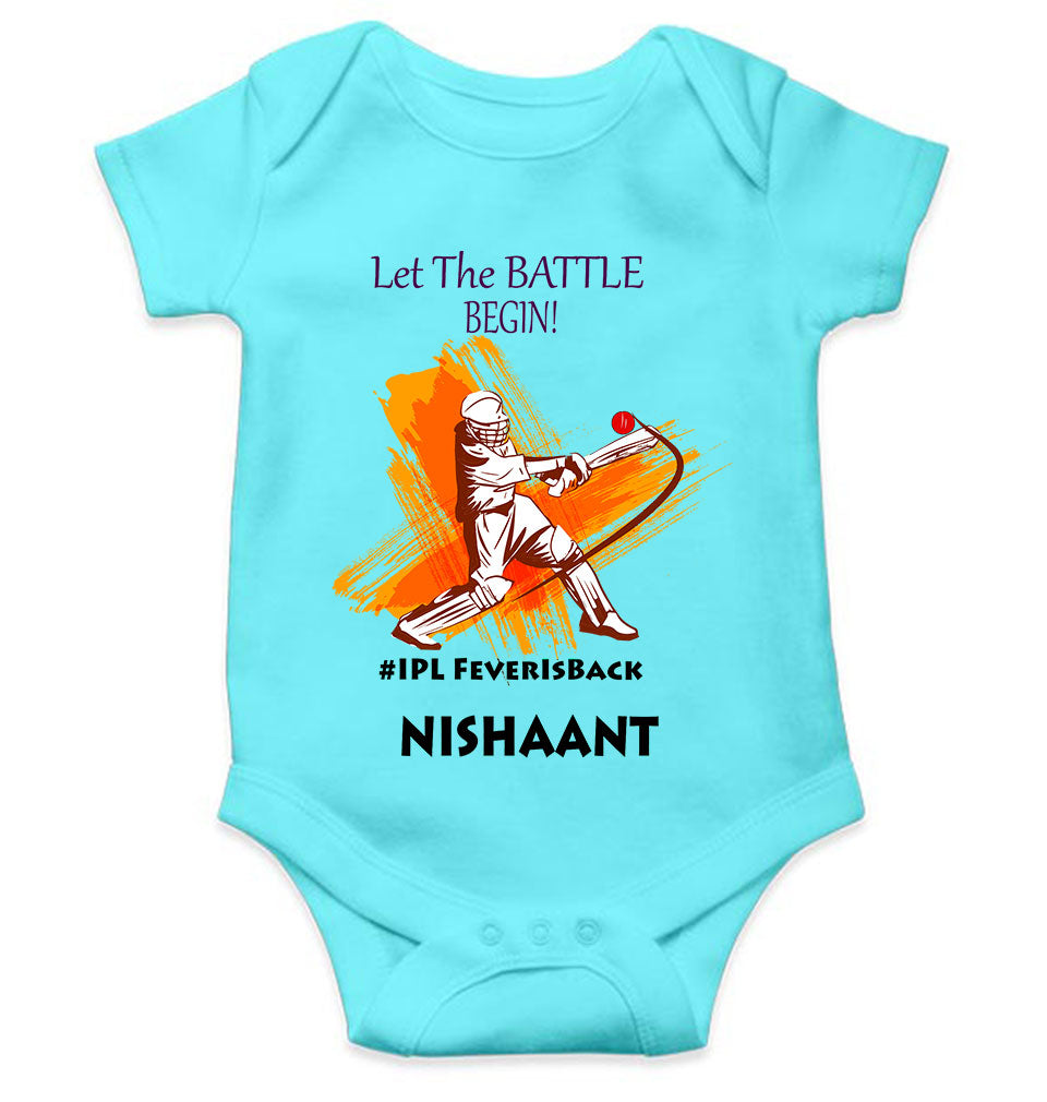 Custom Name IPL Fever Rompers for Baby Boy- FunkyTeesClub