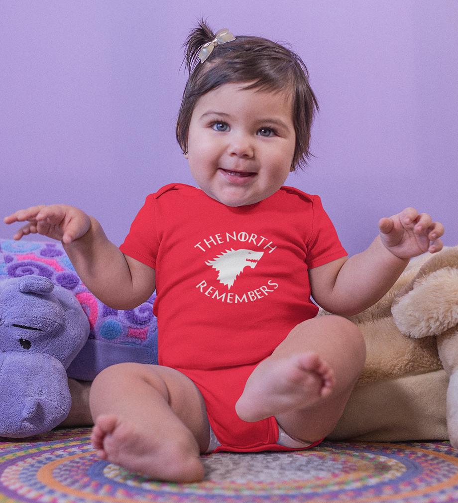 GOT Game Of Thrones North Remembers Rompers for Baby Girl- FunkyTeesClub