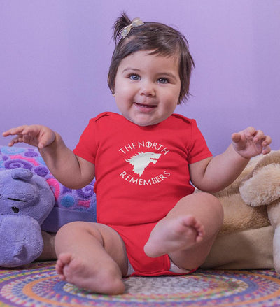 GOT Game Of Thrones North Remembers Rompers for Baby Girl- FunkyTeesClub
