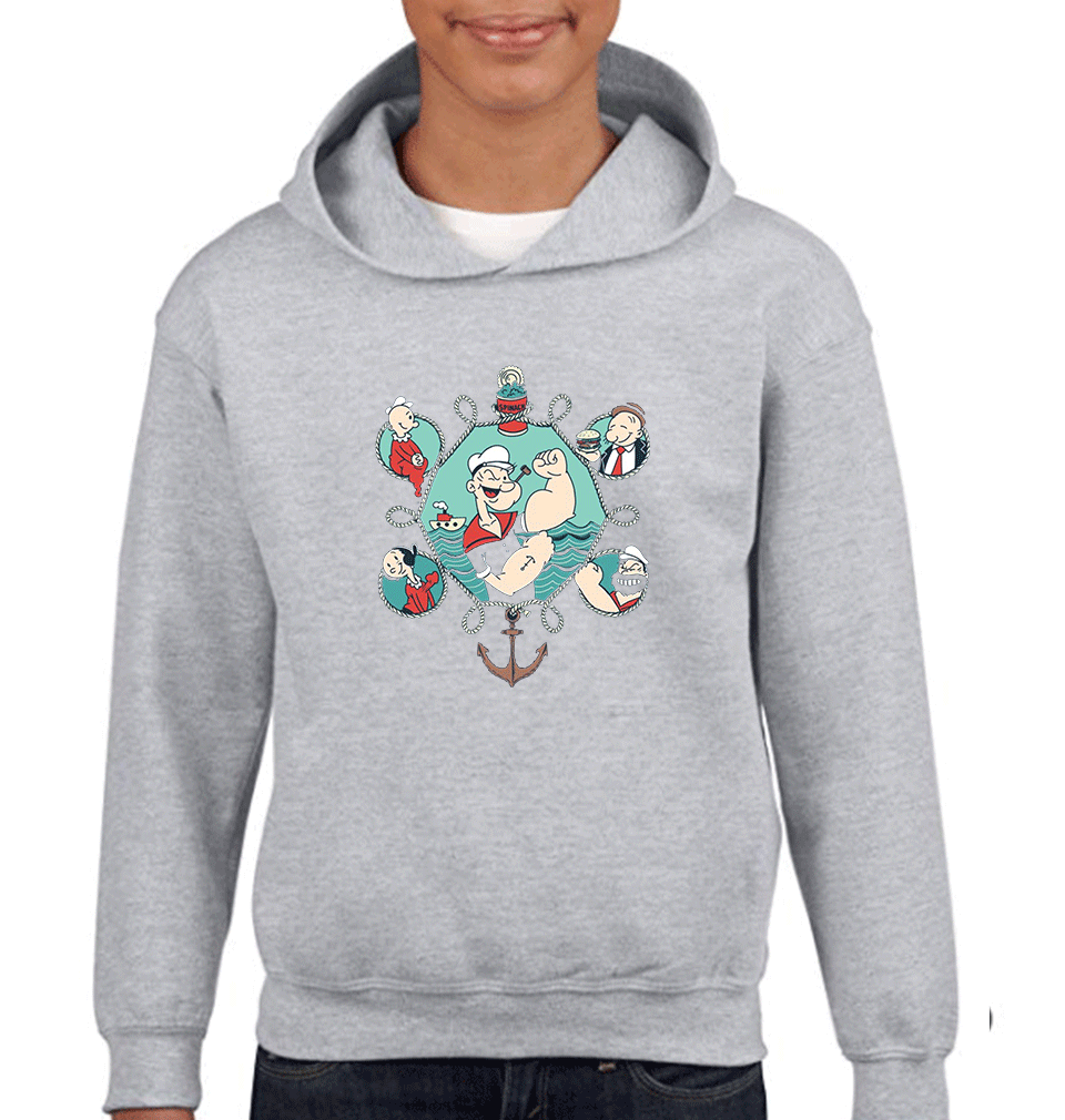 Popeye Boy Hoodies-FunkyTeesClub