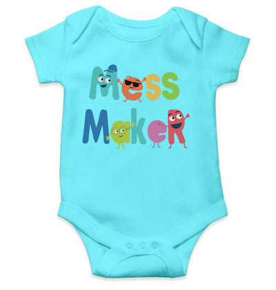 Mess Maker Cartoon Rompers for Baby Girl- FunkyTeesClub