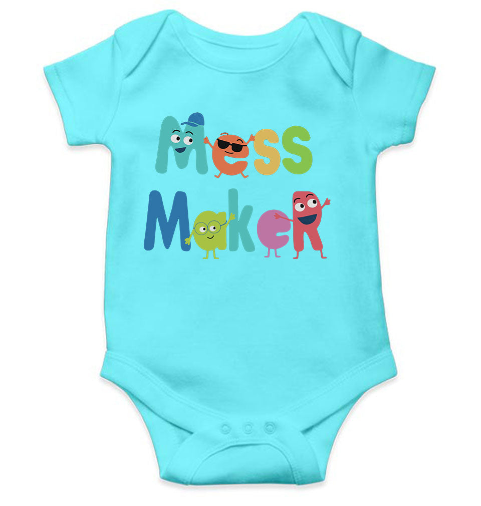 Mess Maker Cartoon Rompers for Baby Girl- FunkyTeesClub