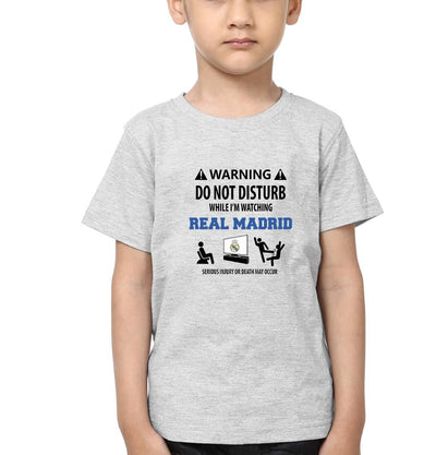 Warning Real Madrid Half Sleeves T-Shirt for Boy-FunkyTeesClub