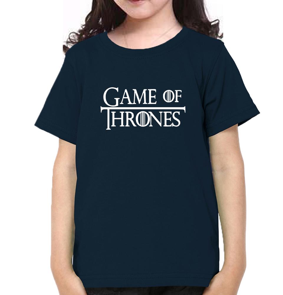 GOT Game Of Thrones Logo Half Sleeves T-Shirt For Girls -FunkyTeesClub