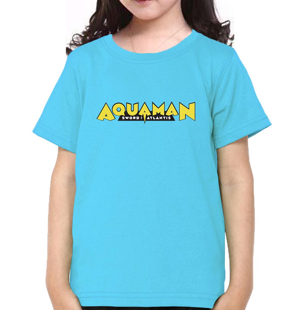 Aqua Man Half Sleeves T-Shirt For Girls -FunkyTeesClub