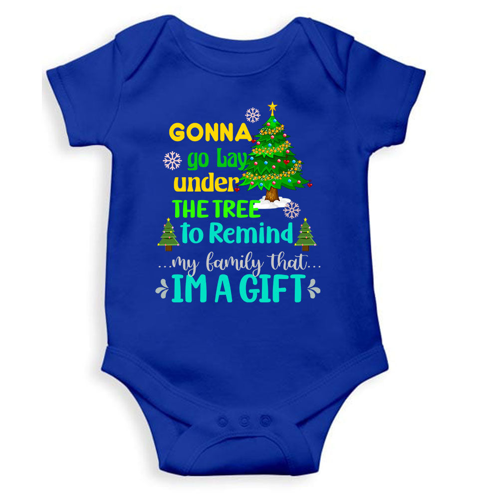 Gift Under Christmas Tree Rompers for Baby Boy- FunkyTeesClub