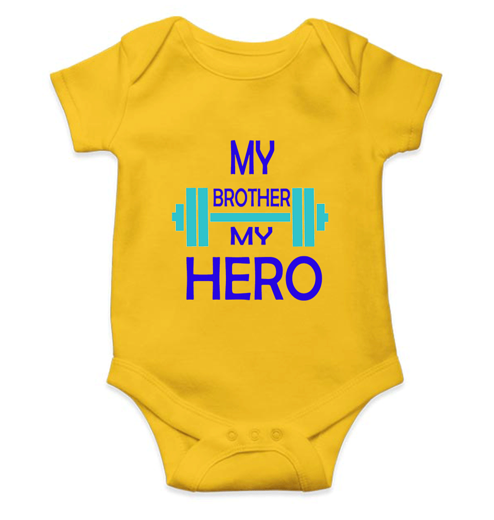 My Brother My Hero Rompers for Baby Girl- FunkyTeesClub