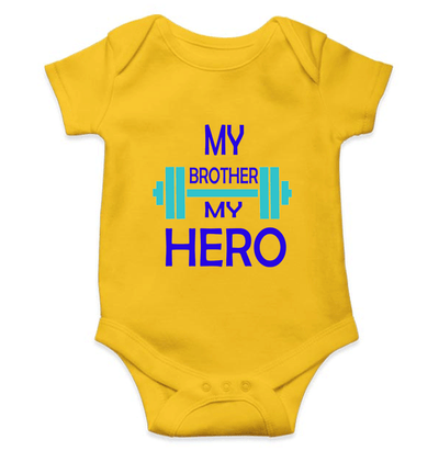 My Brother My Hero Rompers for Baby Girl- FunkyTeesClub