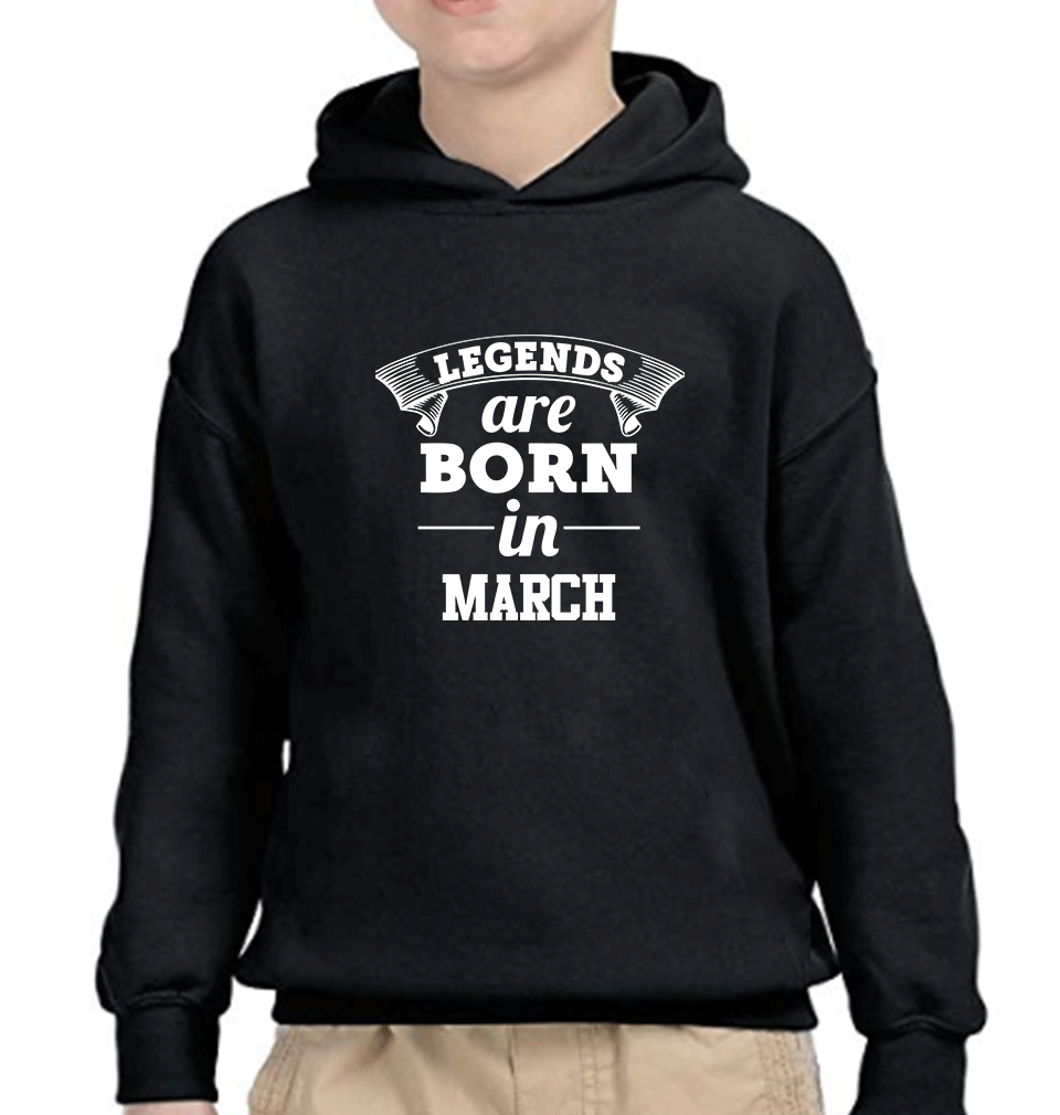 Legends are Born in March Boy Hoodies-FunkyTeesClub