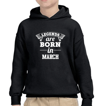 Legends are Born in March Boy Hoodies-FunkyTeesClub