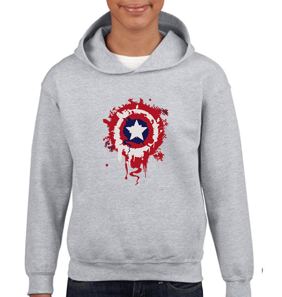 Captain America Shield Boy Hoodies-FunkyTeesClub