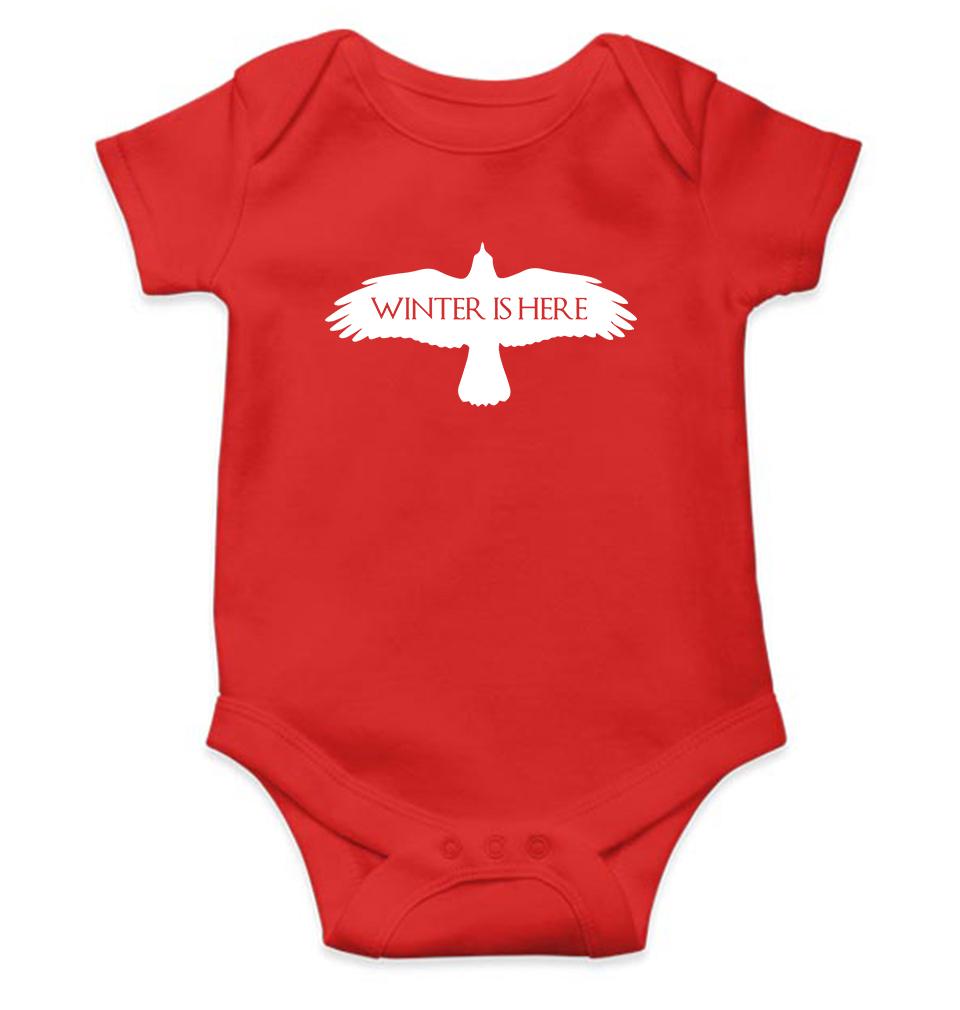 GOT Game Of Thrones Winter Is Here Rompers for Baby Girl- FunkyTeesClub