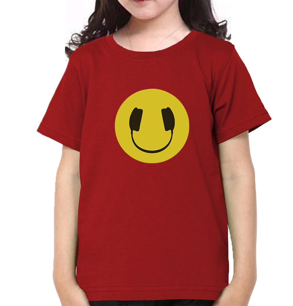 HeadPhone Eye Half Sleeves T-Shirt For Girls -FunkyTeesClub