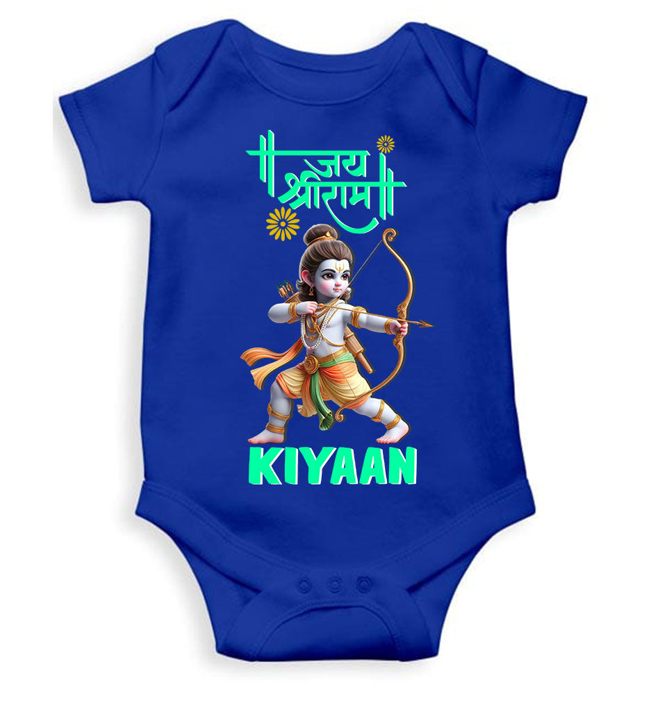 Custom Name Jai Shree Ram Rompers for Baby Boy- FunkyTeesClub