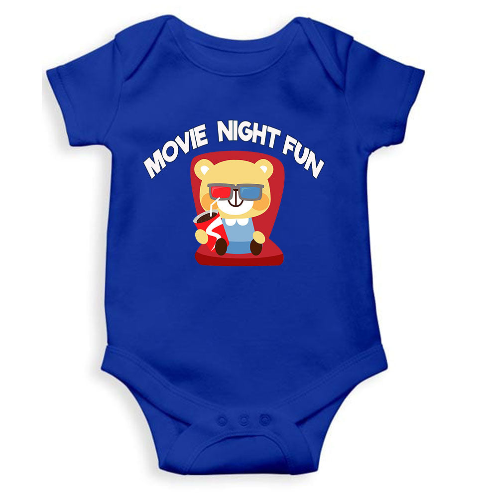 Movie Night Fun Rompers for Baby Boy- FunkyTeesClub