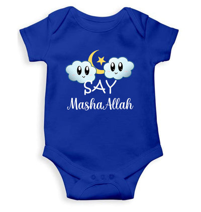 Say MashAllah Rompers for Baby Boy- FunkyTeesClub