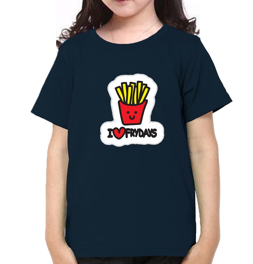 I Love Fridays Half Sleeves T-Shirt For Girls -FunkyTeesClub