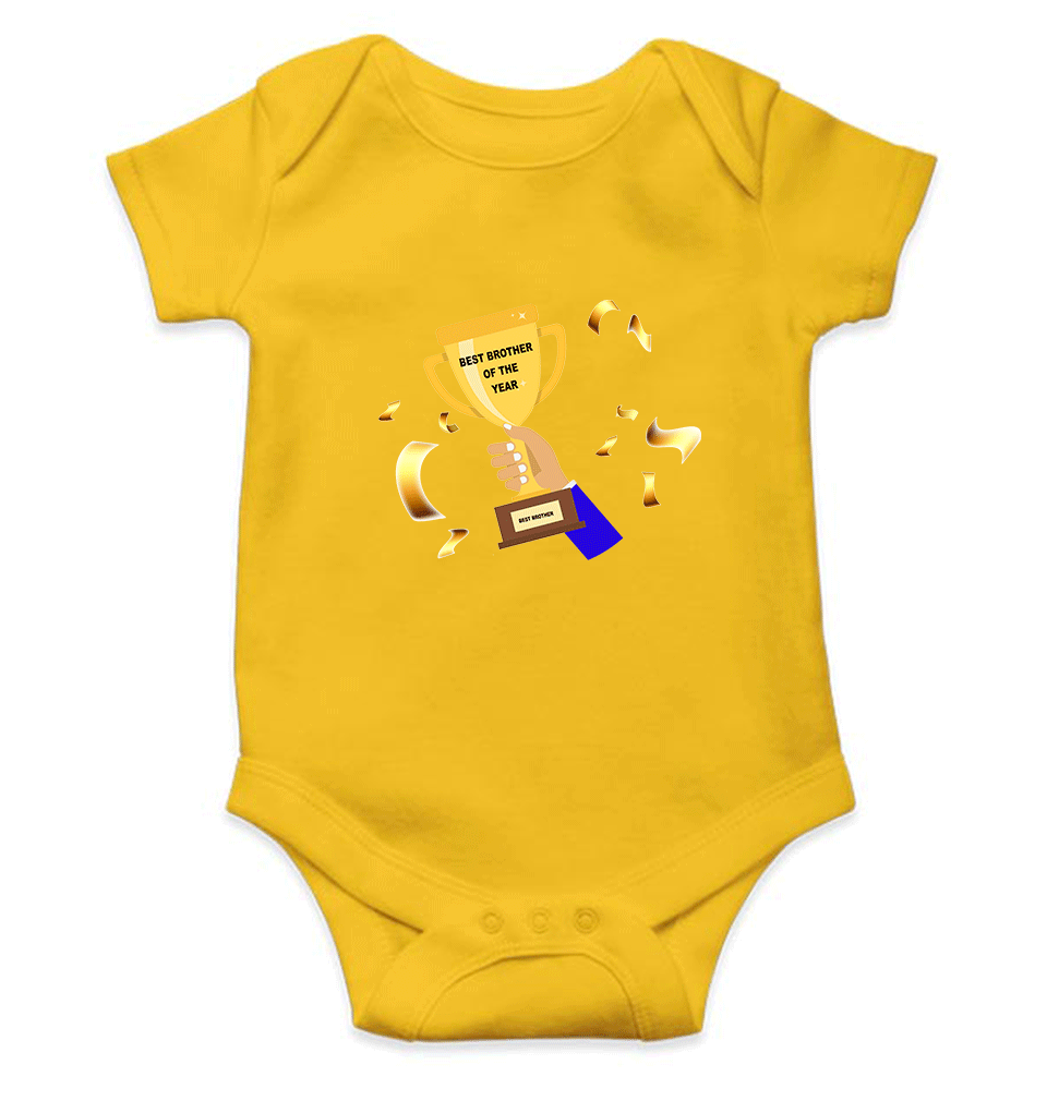 Best Brother Of The Year Rompers for Baby Boy- FunkyTeesClub