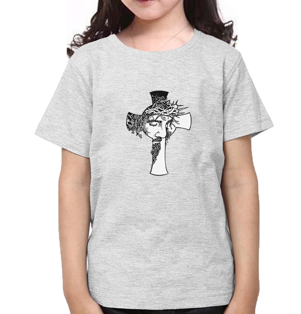 Jesus Half Sleeves T-Shirt For Girls -FunkyTeesClub