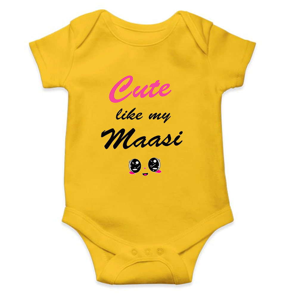 Cute Like My Maasi Rompers for Baby Boy- FunkyTeesClub