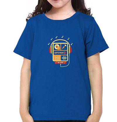 Let's Play Half Sleeves T-Shirt For Girls -FunkyTeesClub