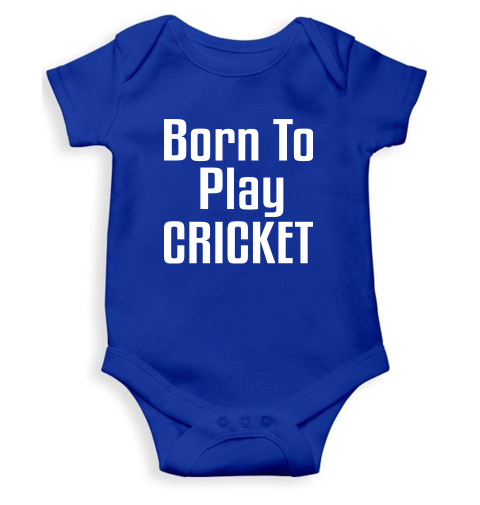 Born To Play Cricket World Cup Cricket Rompers for Baby Boy- FunkyTeesClub