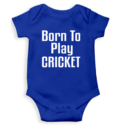 Born To Play Cricket World Cup Cricket Rompers for Baby Boy- FunkyTeesClub
