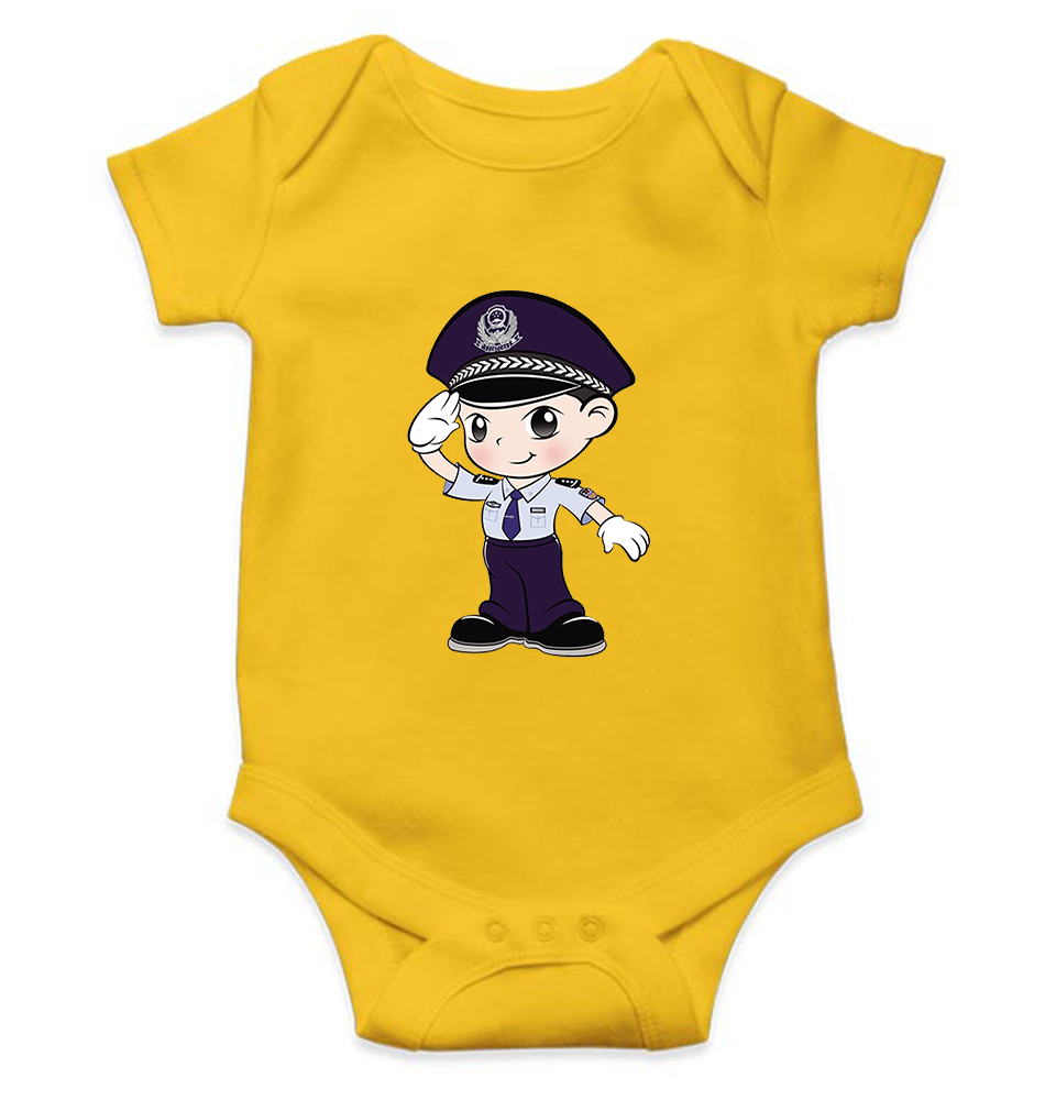 Future Police Rompers for Baby Girl- FunkyTeesClub