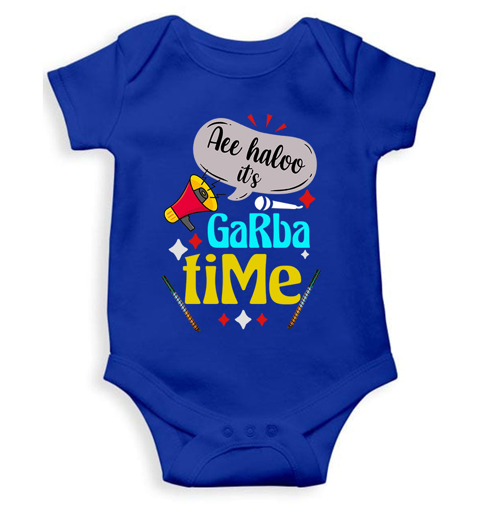 Ae Haloo Its Garba Time Navratri Rompers for Baby Boy- FunkyTeesClub