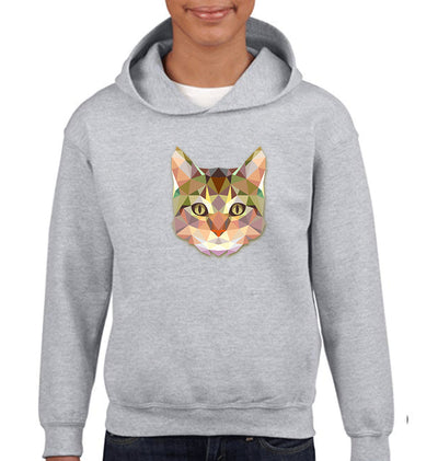 TRIANGLE CAT Boy Hoodies-FunkyTeesClub