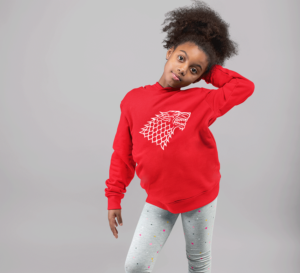 GOT Game Of Thrones Stark Logo Girl Hoodies-FunkyTeesClub