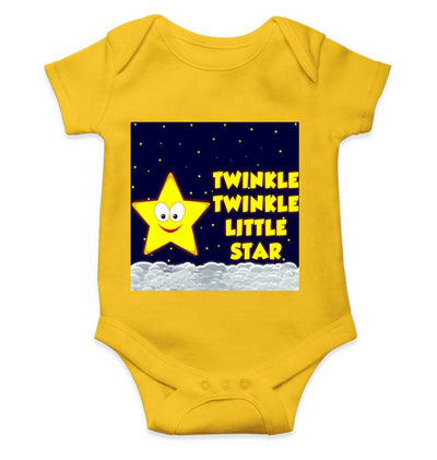 Twinkle Twinkle Little Star Poem Rompers for Baby Boy- FunkyTeesClub
