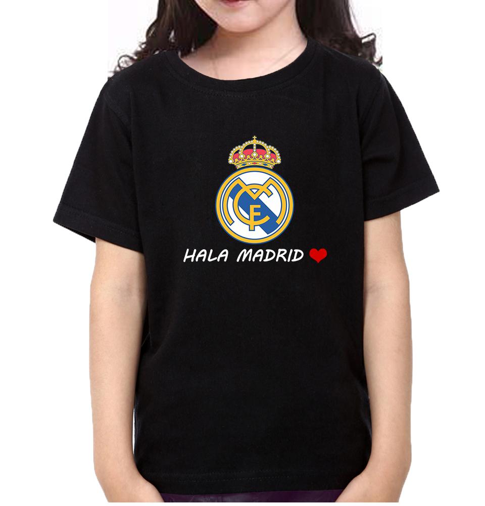 Hala Madrid Half Sleeves T-Shirt For Girls -FunkyTeesClub