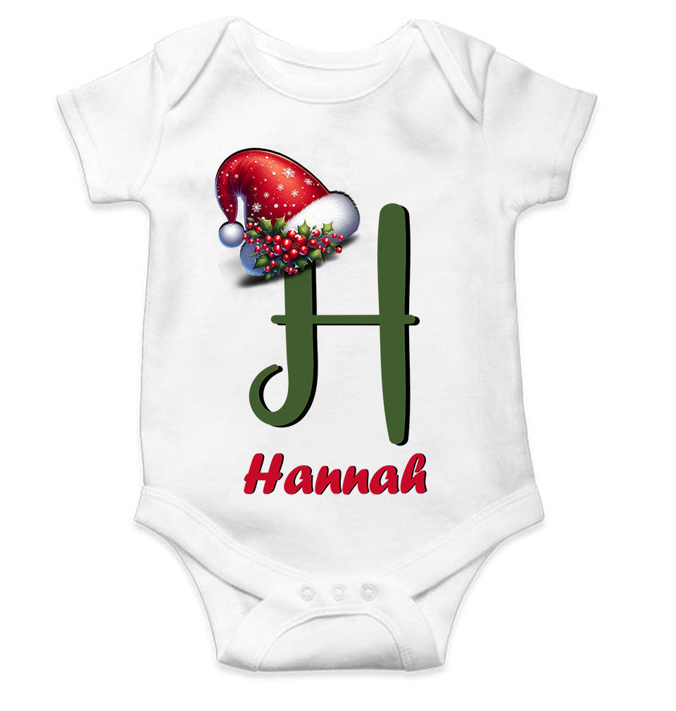 Custom Name Christmas Rompers for Baby Girl- FunkyTeesClub