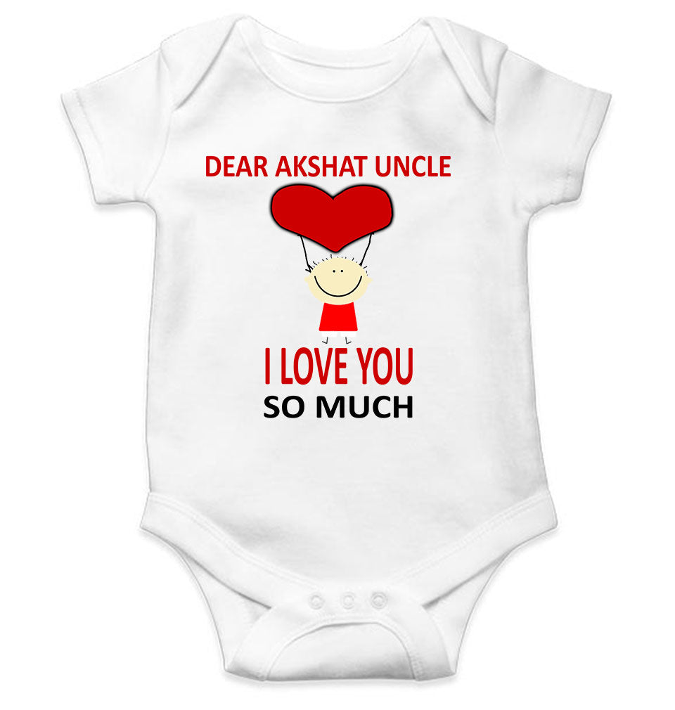 Custom Name I love My Uncle So Much Rompers for Baby Boy- FunkyTeesClub