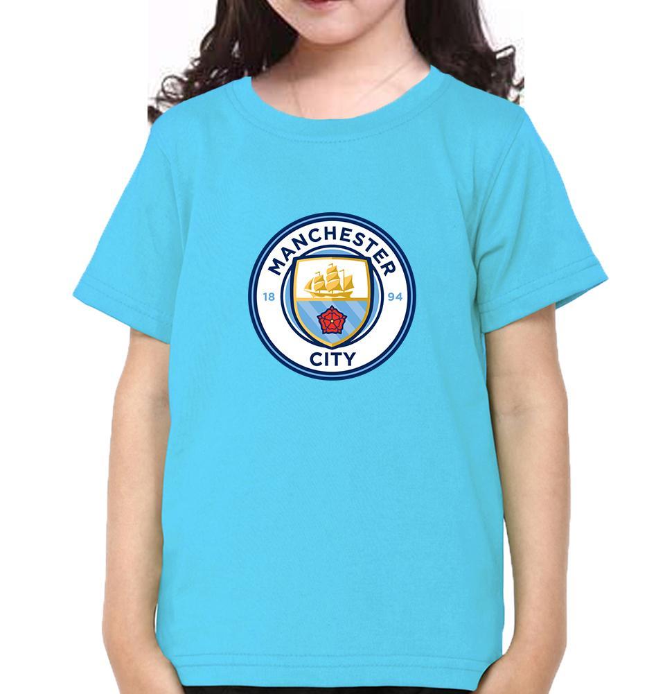 Manchester City Half Sleeves T-Shirt For Girls -FunkyTeesClub