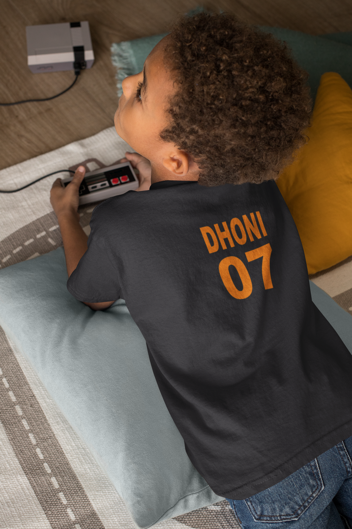 Dhoni 07 Half Sleeves T-Shirt for Boy-FunkyTeesClub