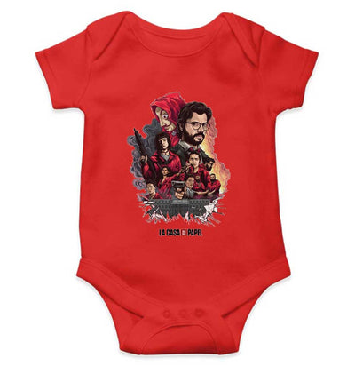 La Casa Da Papel Money Heist  Web Series Rompers for Baby Girl- FunkyTeesClub